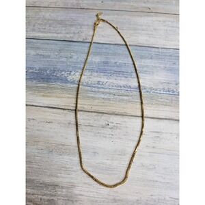Zara Gold Tone Snake Chain Necklace Minimalist Lobster Clasp Branded Tag 16in